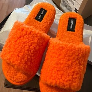 - New Sz. 7 Nine west Orange Slippers
